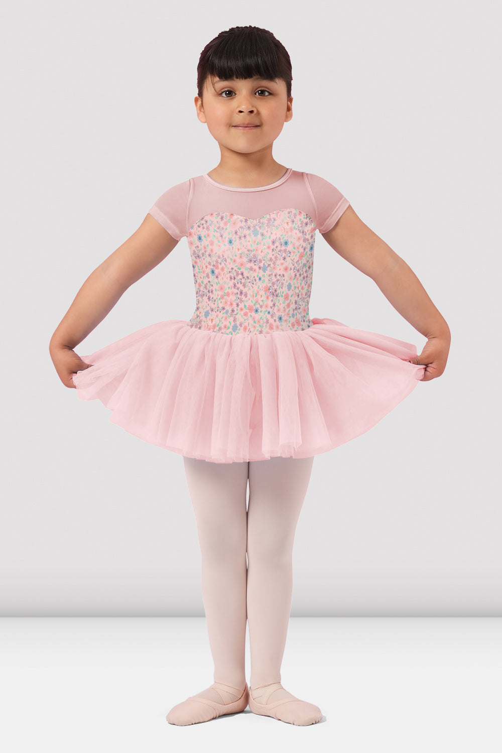 Ditsy Cap Sleeve Tutu Leotard