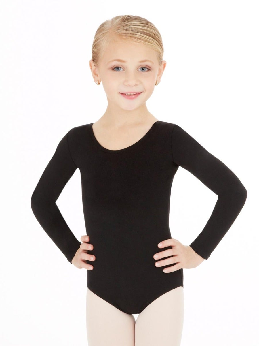 Girls Black Cotton Bodysuit