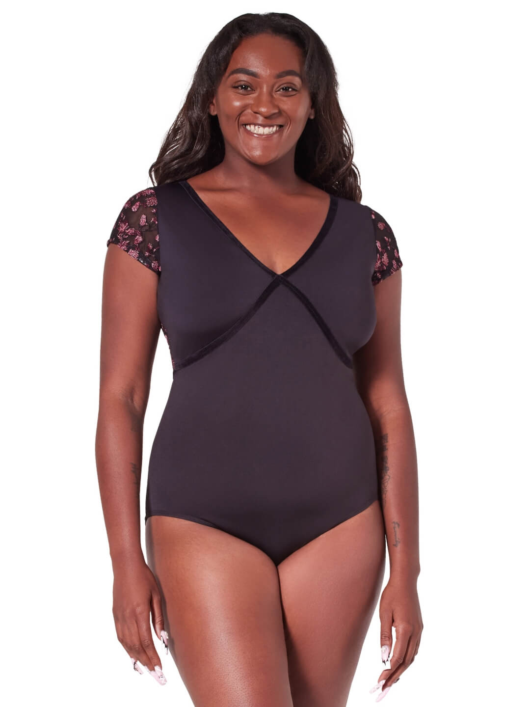 Capezio Fascination Short Sleeve Leotard F12402W