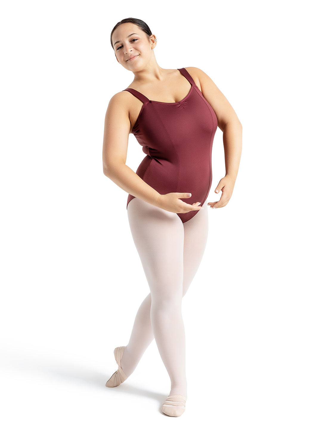 Capezio Wide Strap Pinch Front Tank Leotard SE1012