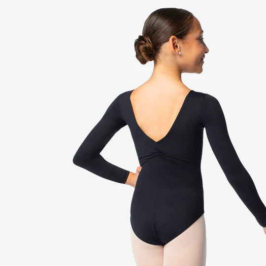 Long Sleeve Leotard with Low Back