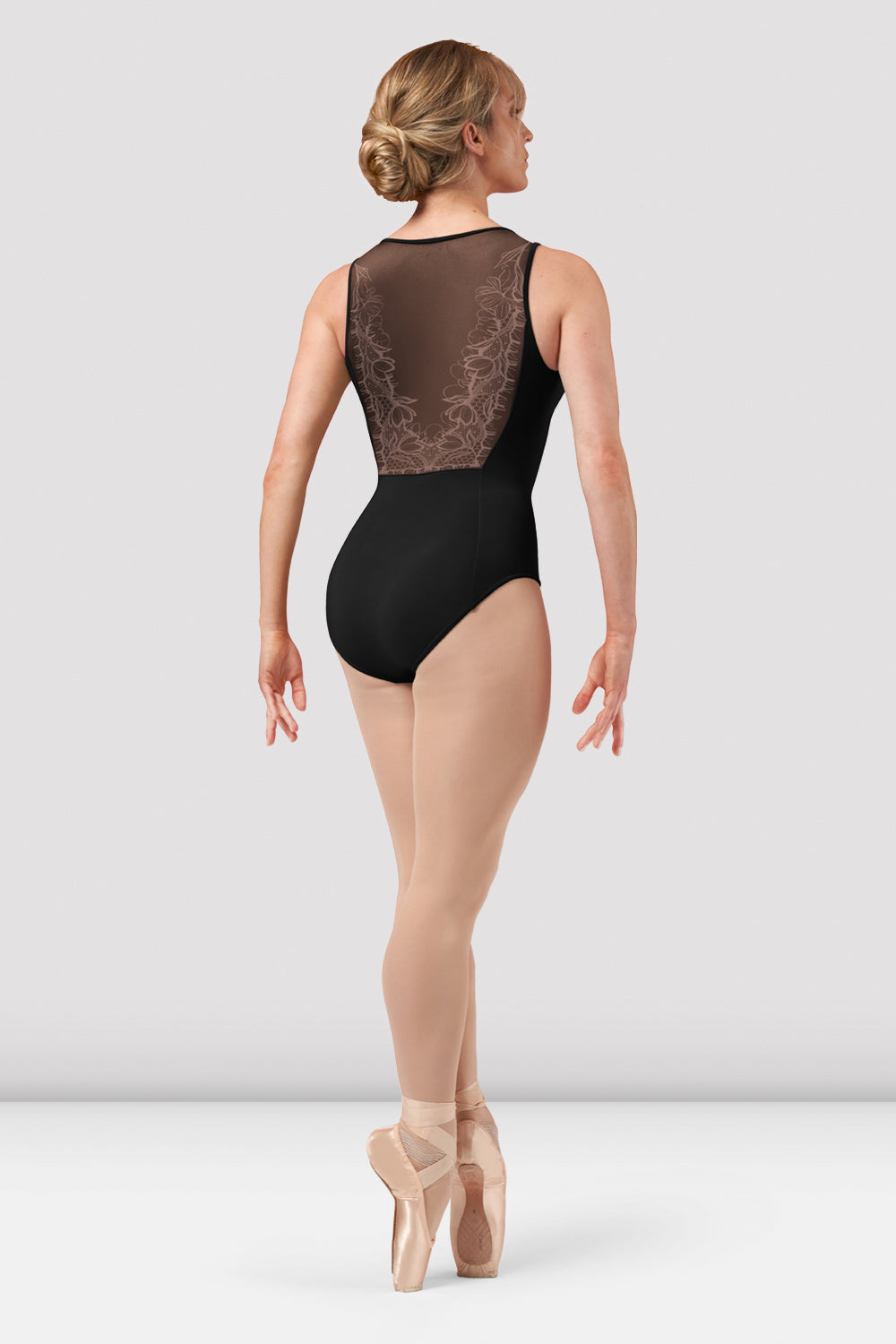 Lace Mesh Back Tank Leotard