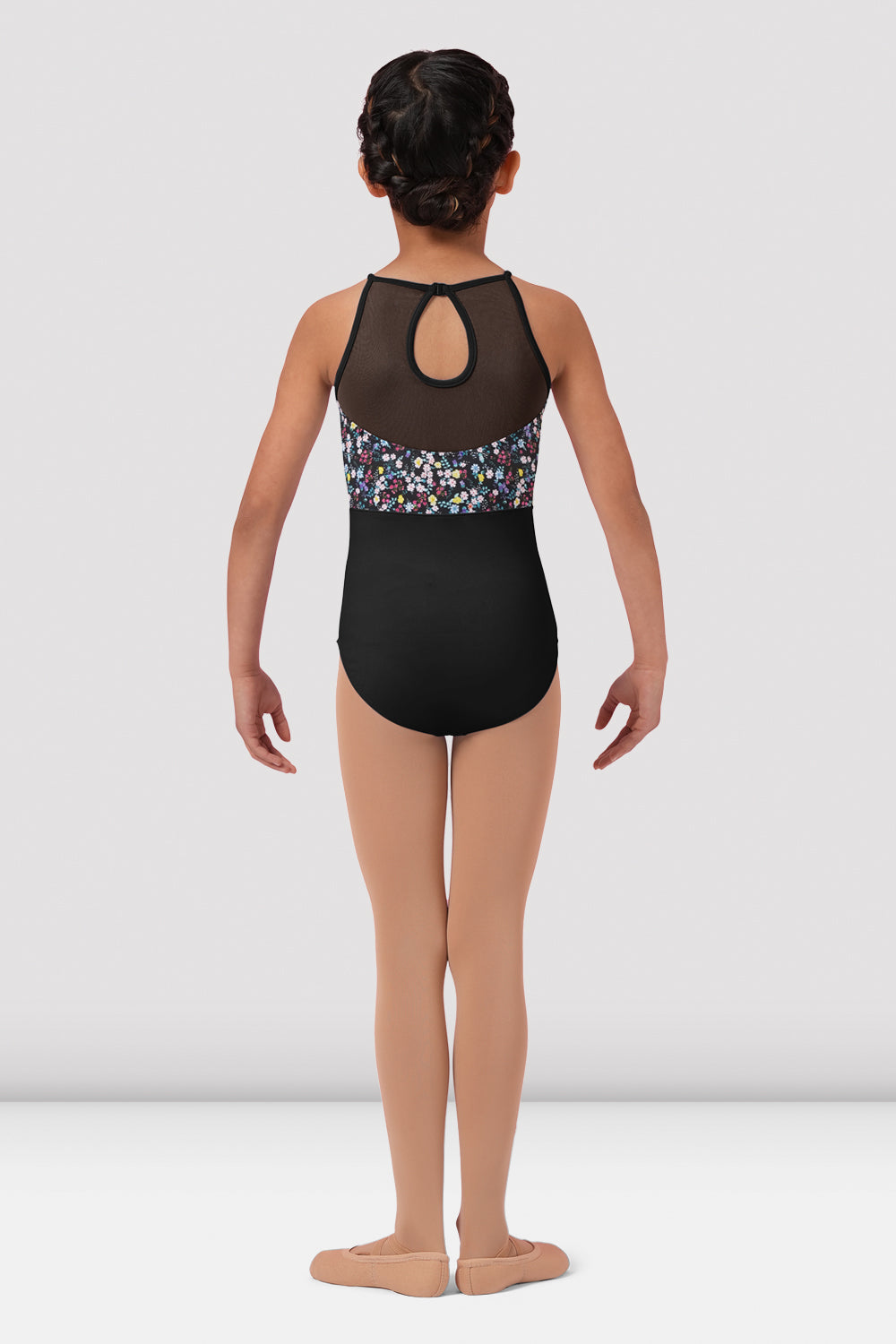 Ditsy Open Back Halter Leotard