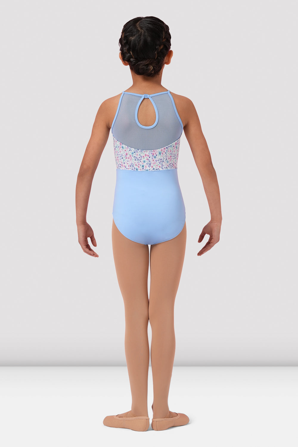 Ditsy Open Back Halter Leotard