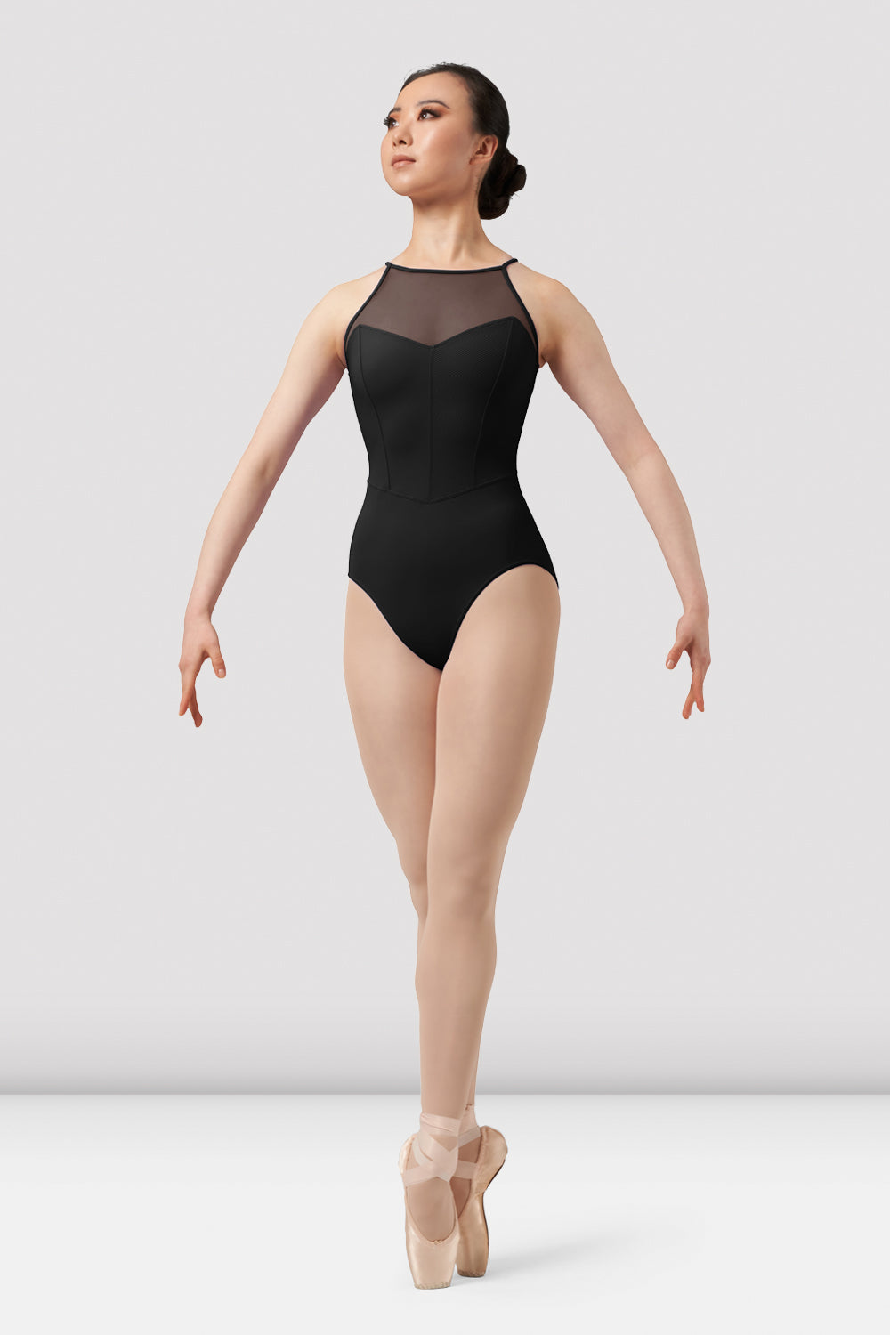 Chevron Rib Paneled Leotard