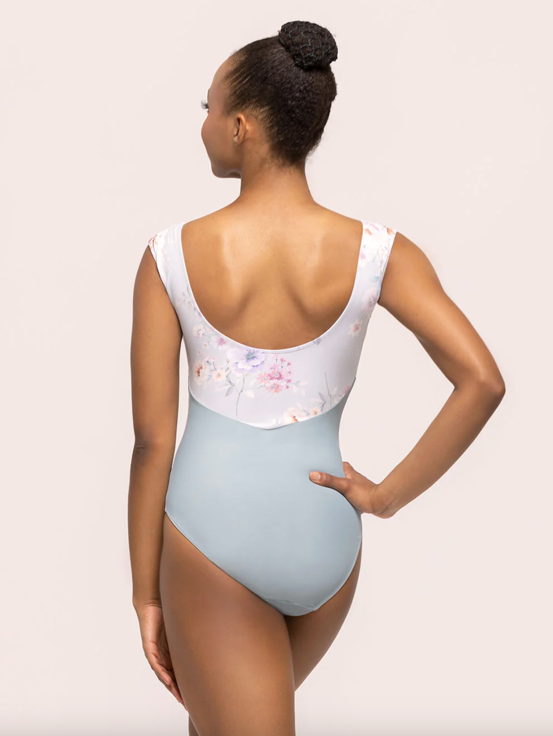 Sophia Tank Leotard with Pinch Front in Just Friends Powder Blue