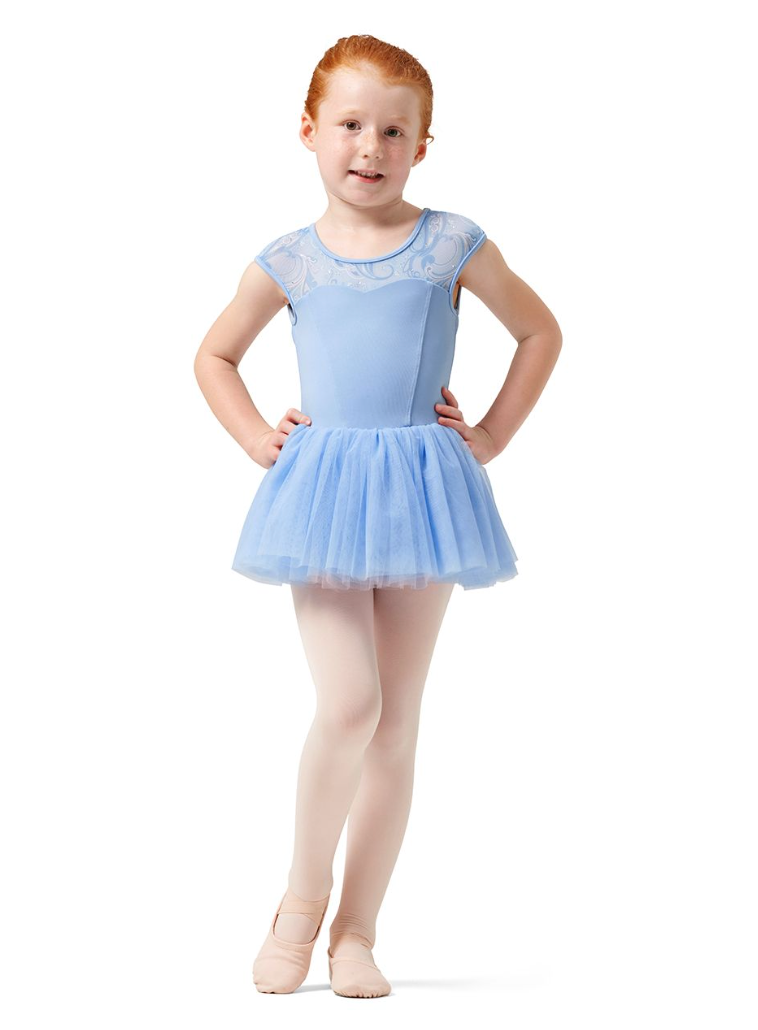 Mirella Cap Sleeve Scoop Neck Printed Tutu Dress M1557C