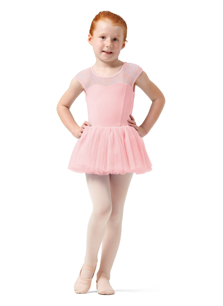 Mirella Cap Sleeve Scoop Neck Printed Tutu Dress M1557C