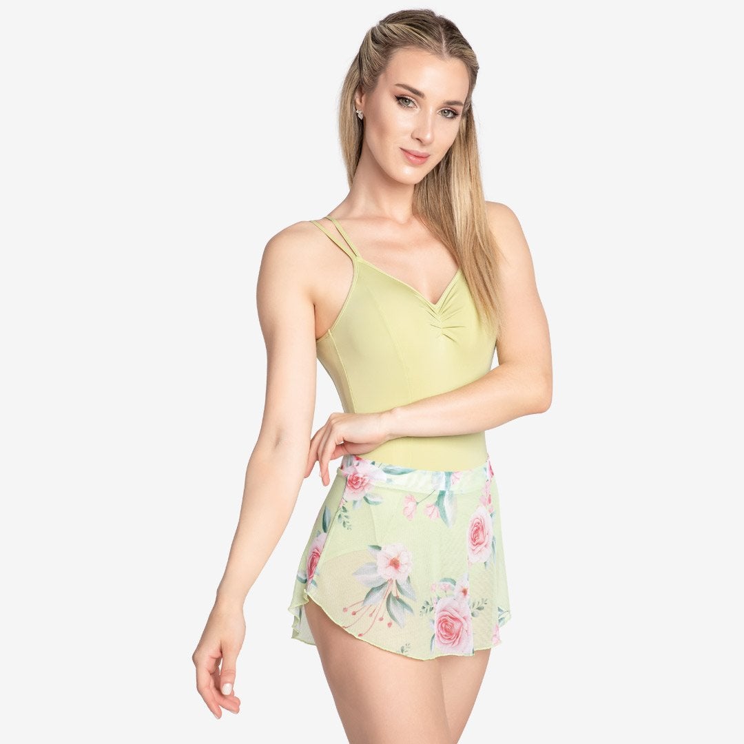 So Danca Flower Mesh Pull-On Skirt L2299